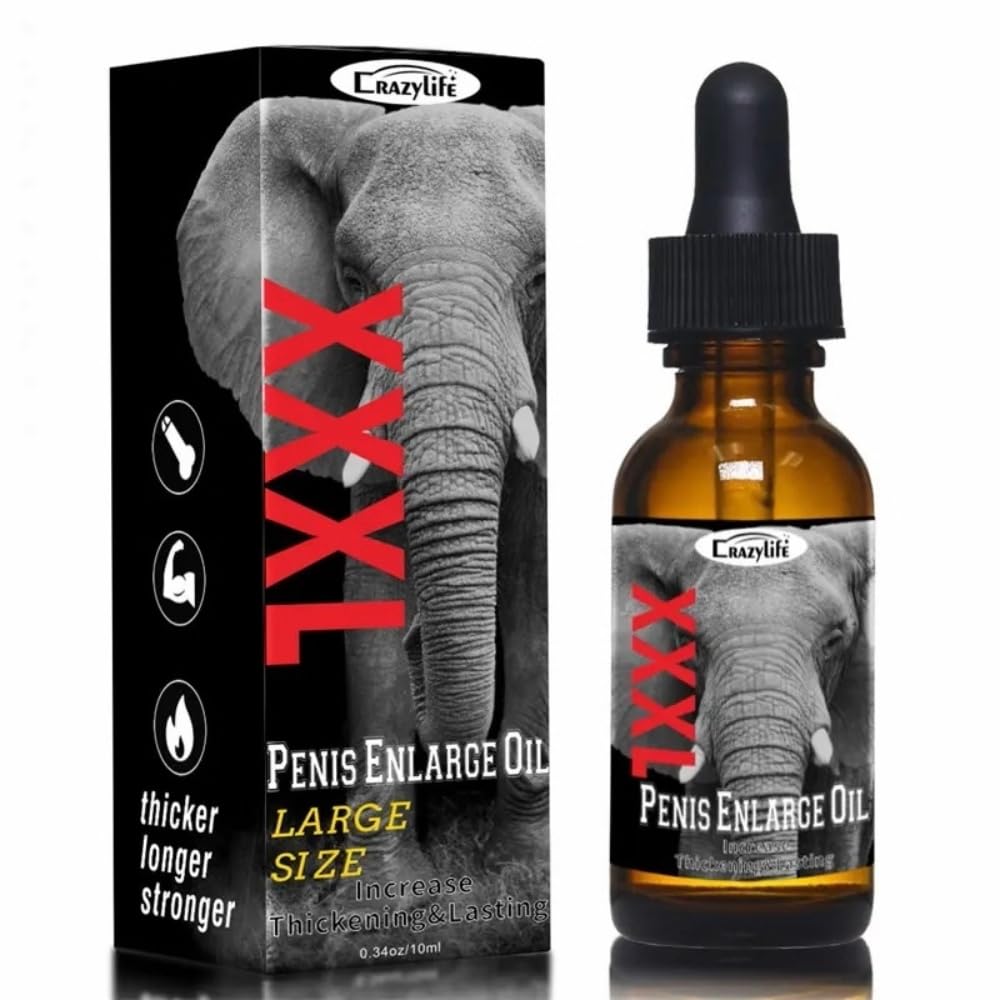Crazylife Men's Massage Oil bottle front view - 10ml