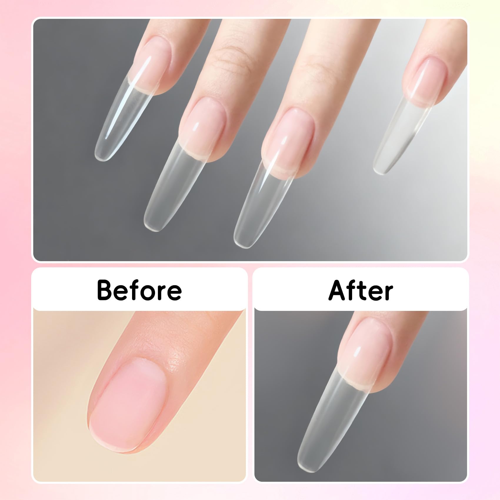 Creaglam crystal-clear acrylic powder maintains true color and clarity