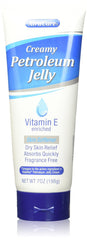 Creamy petroleum jelly enriched with Vitamin E in a 7 oz tube