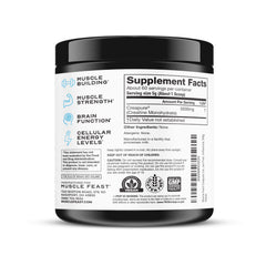 Retail display of Muscle Feast Creapure Creatine Monohydrate 300g