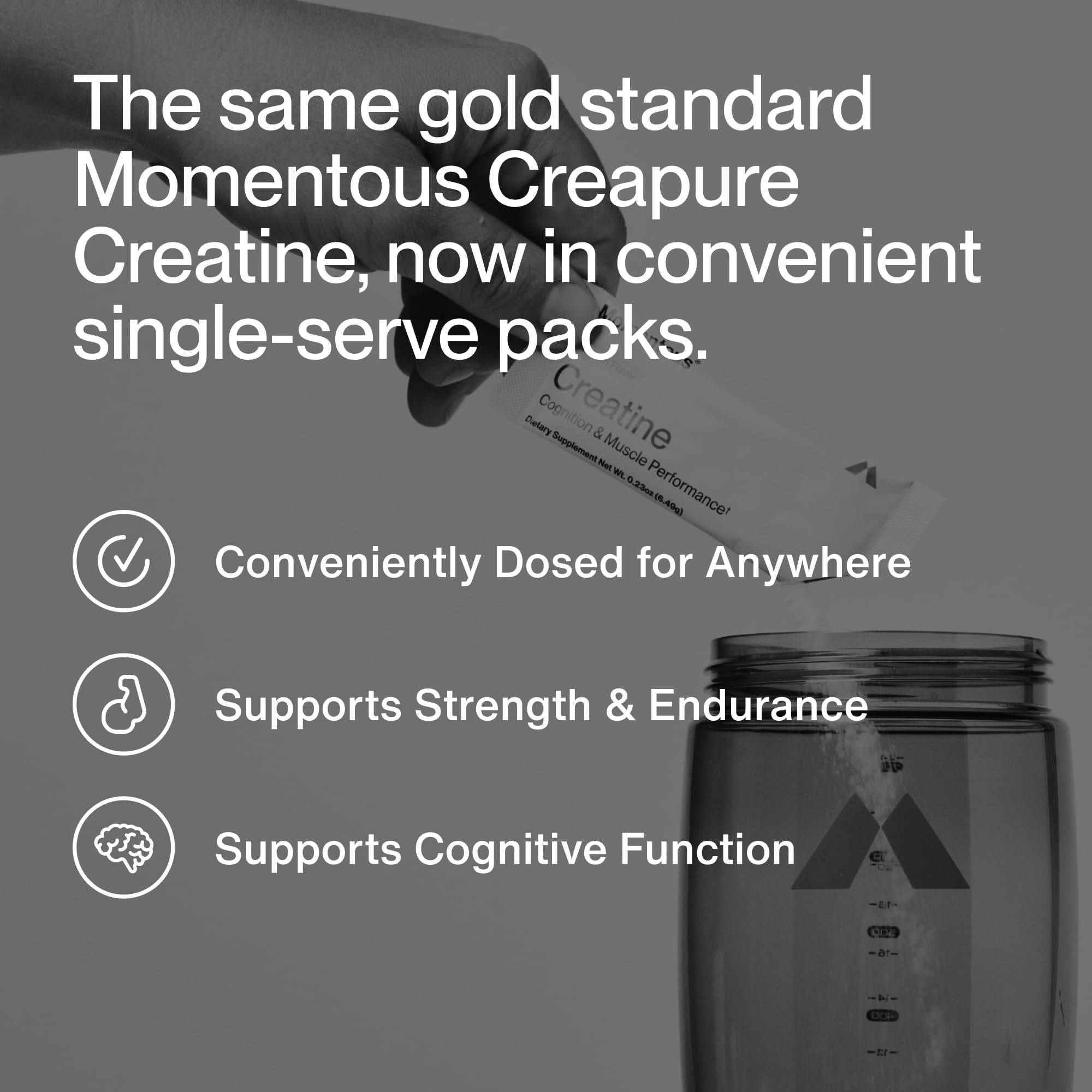 Close-up of Creapure creatine monohydrate scoop