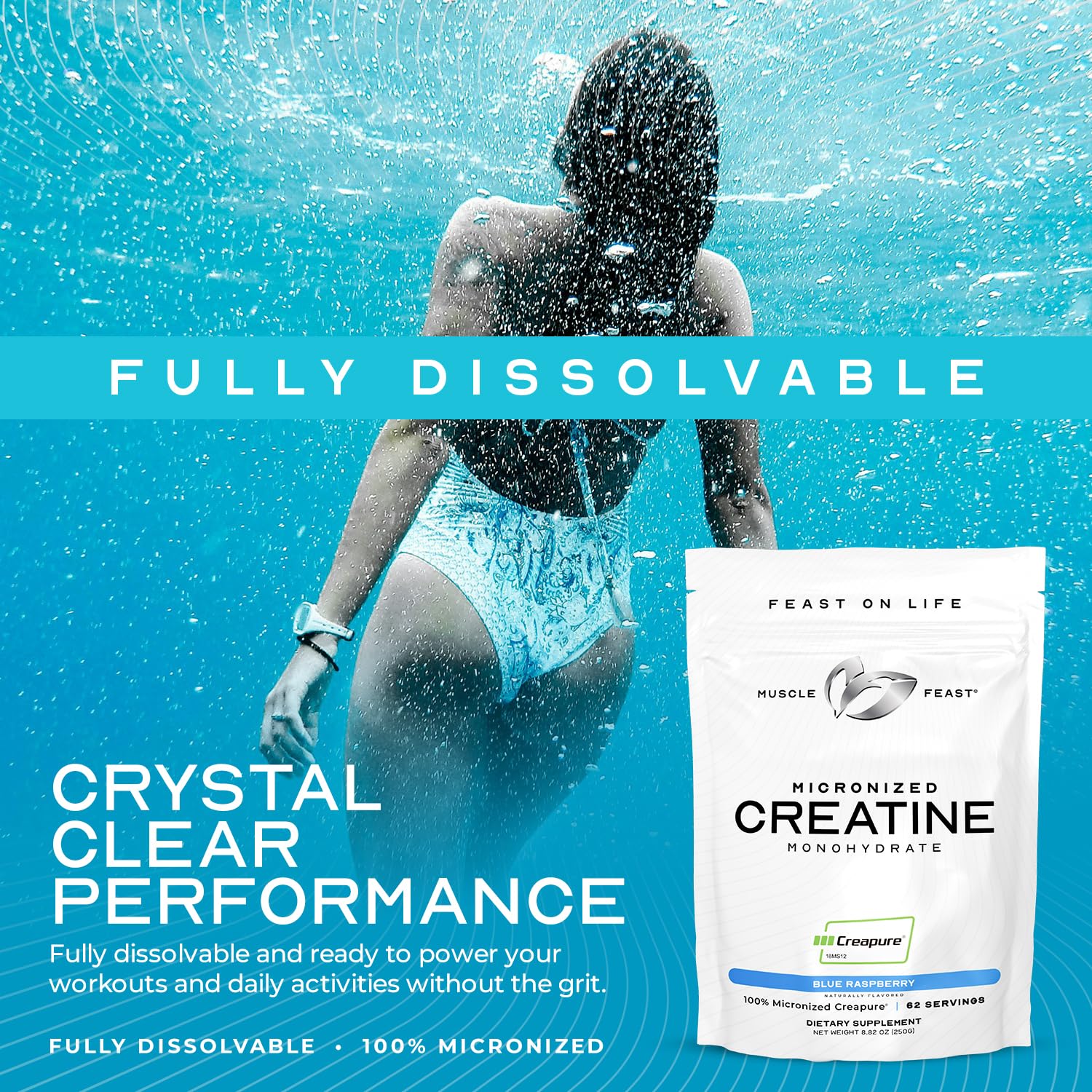 Product packaging featuring Creapure logo