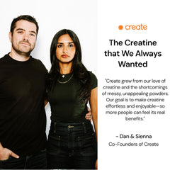 Create label close-up shows 5g Creapure creatine per stick.