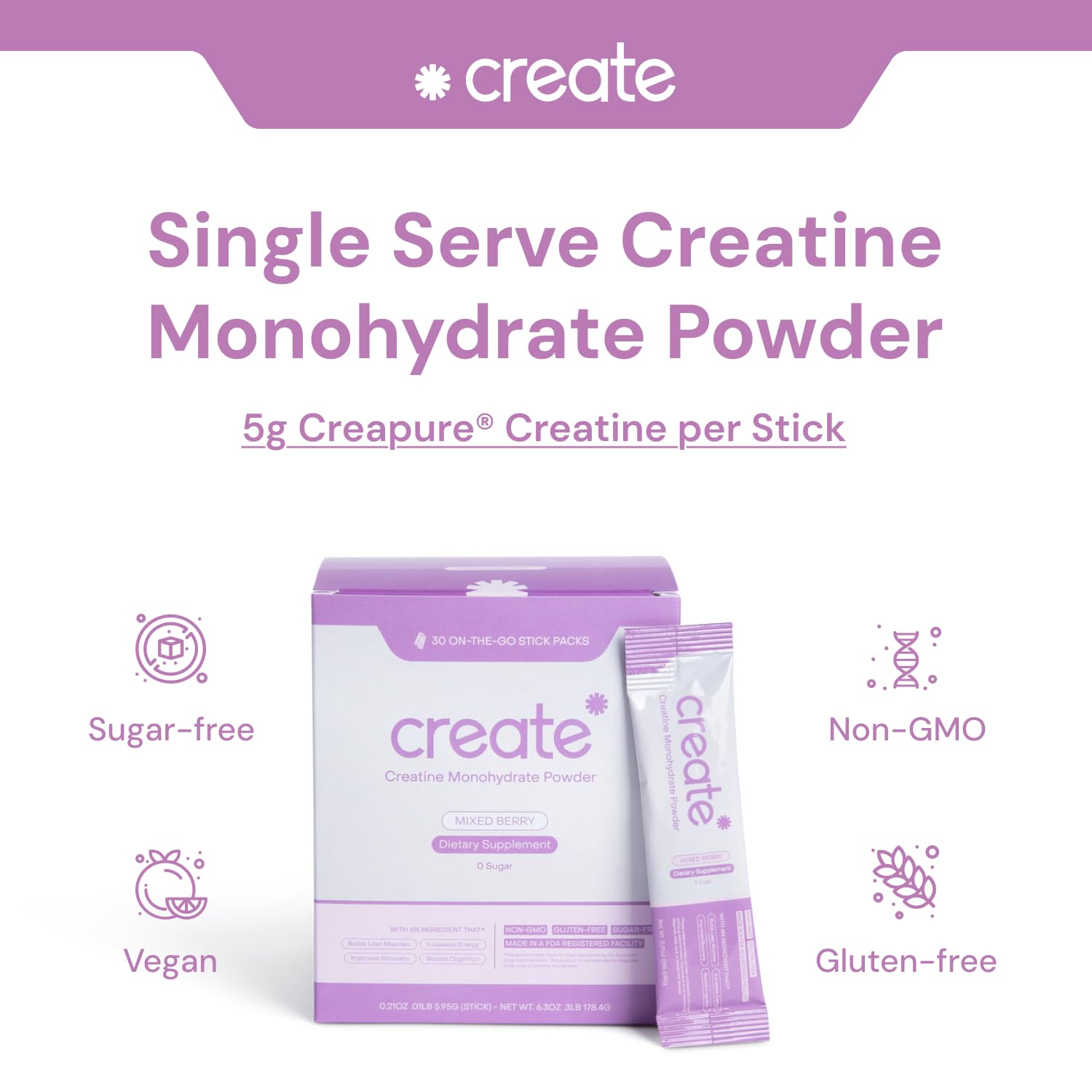 Create raspberry flavor powder delivers fruity twist for workouts and hydration.