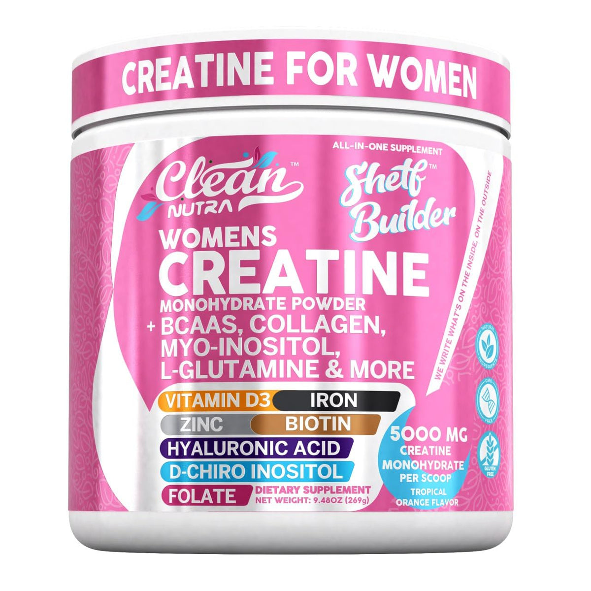 Creatine monohydrate with BCAA and collagen for women - product image
