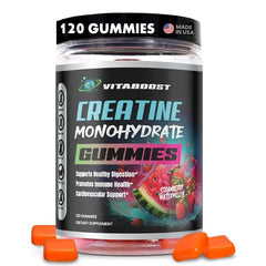 Creatine Gummies 5g strawberry watermelon front view