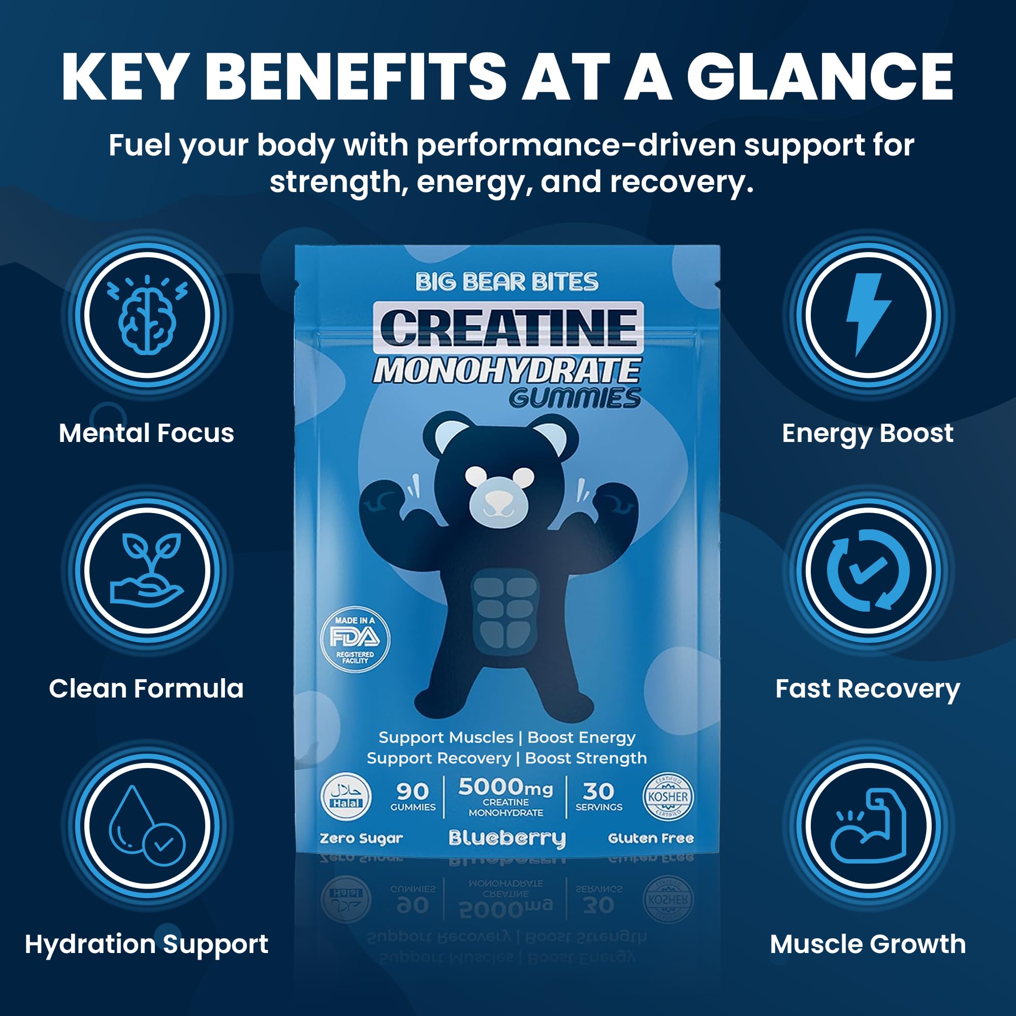 Nutrition label highlighting sugar-free and gluten-free formula