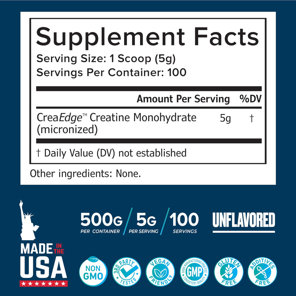 Creatine Monohydrate Powder 500g dissolved in water