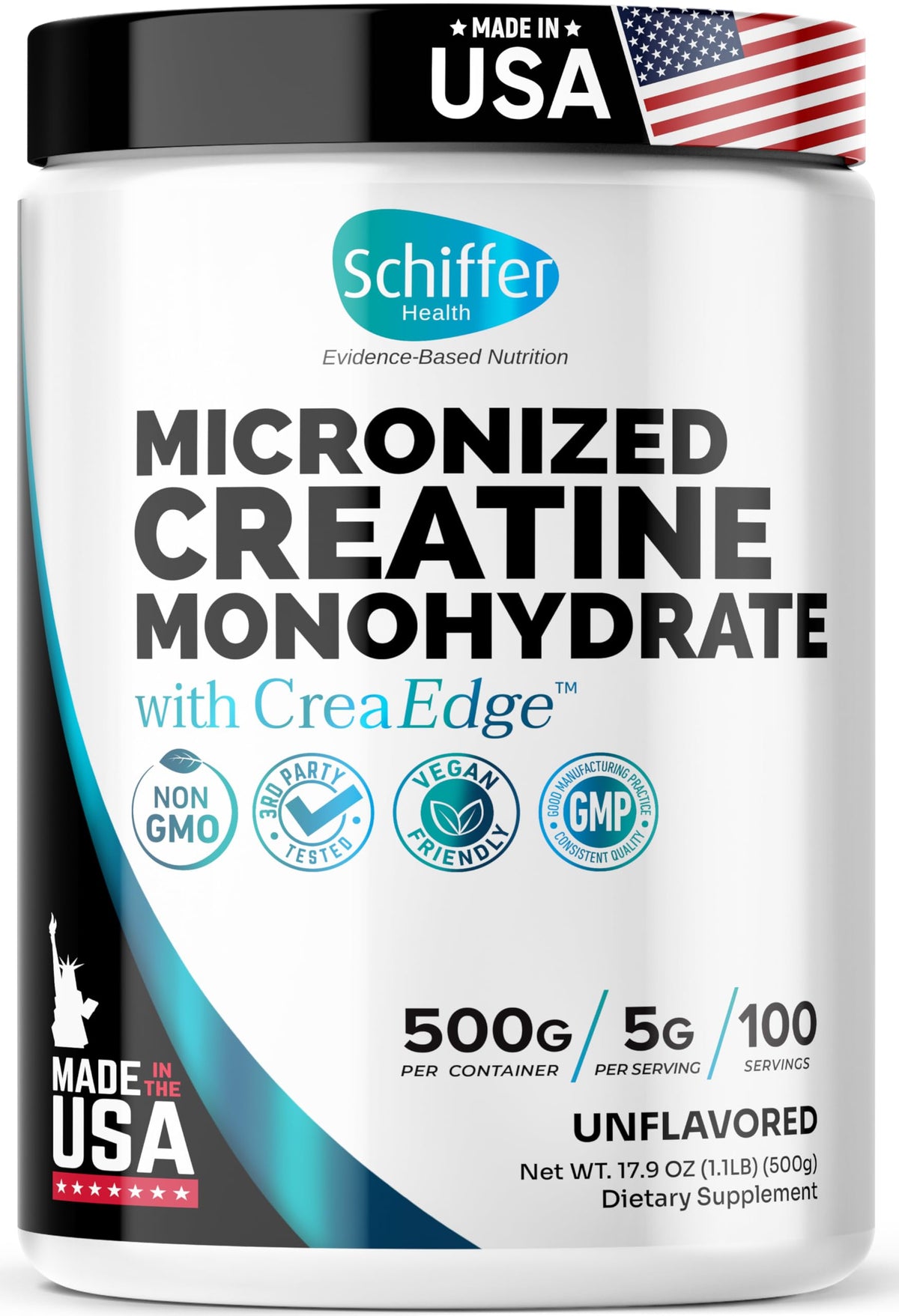 Creatine Monohydrate Powder 500g front view