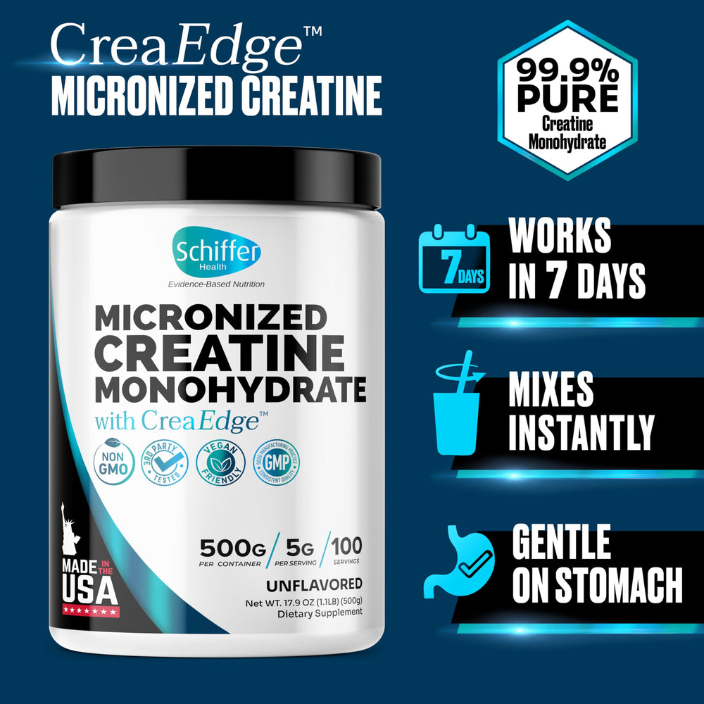 Creatine Monohydrate Powder 500g scoop and label