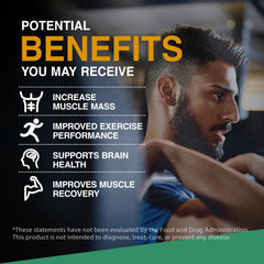 Unflavored Creatine Monohydrate capsules pouring from bottle