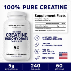 Micronized creatine monohydrate capsules up close