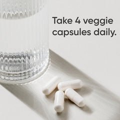 Serving size showing 5g of creatine monohydrate (4 capsules)