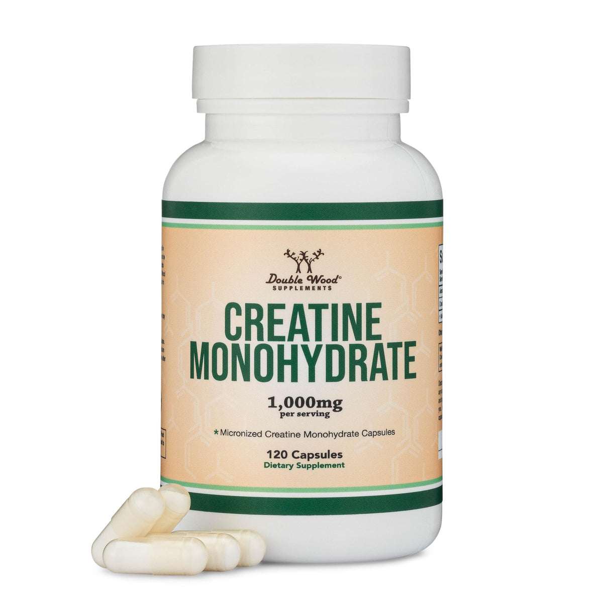 Creatine Monohydrate Capsules front label