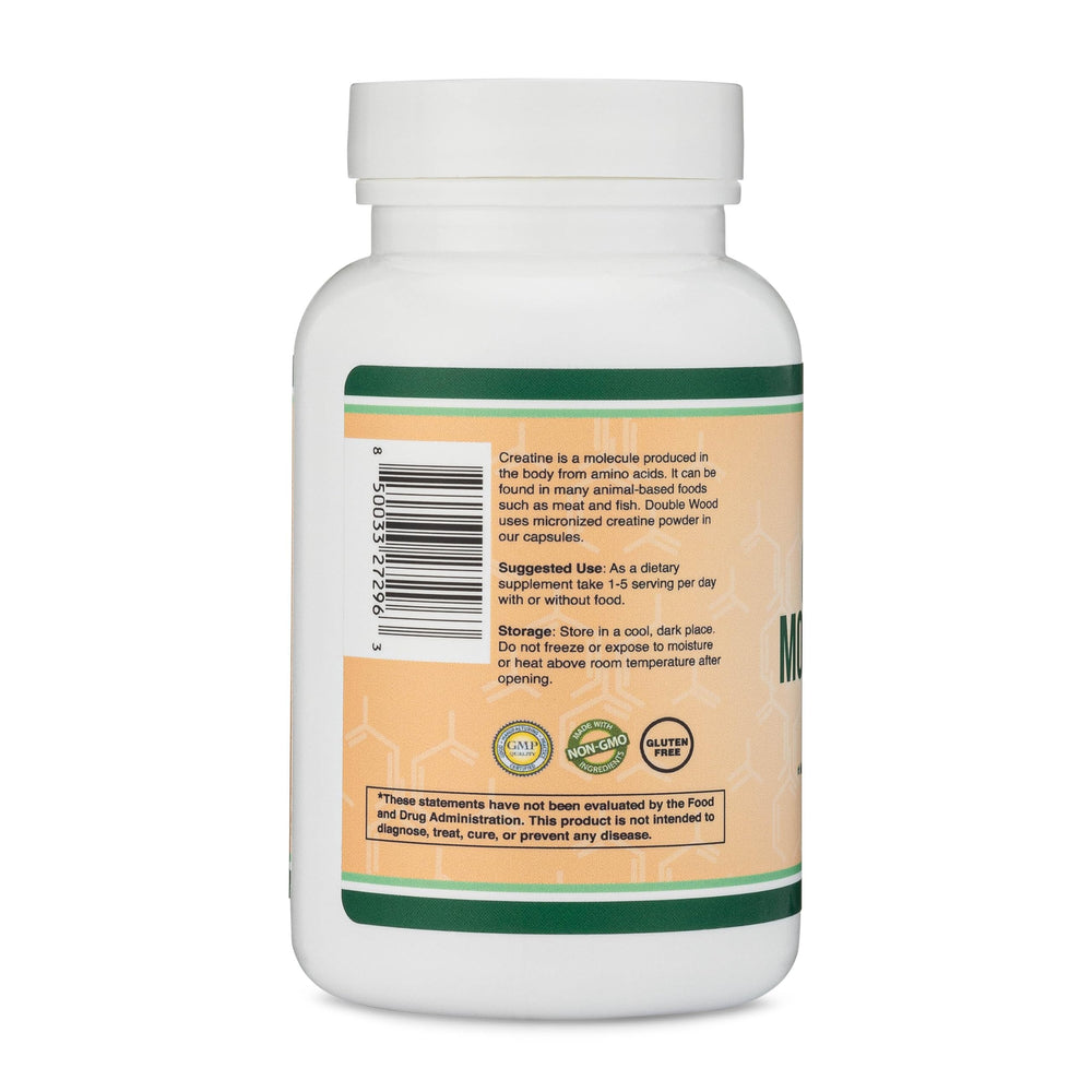 Nutrition facts for Creatine Monohydrate Capsules