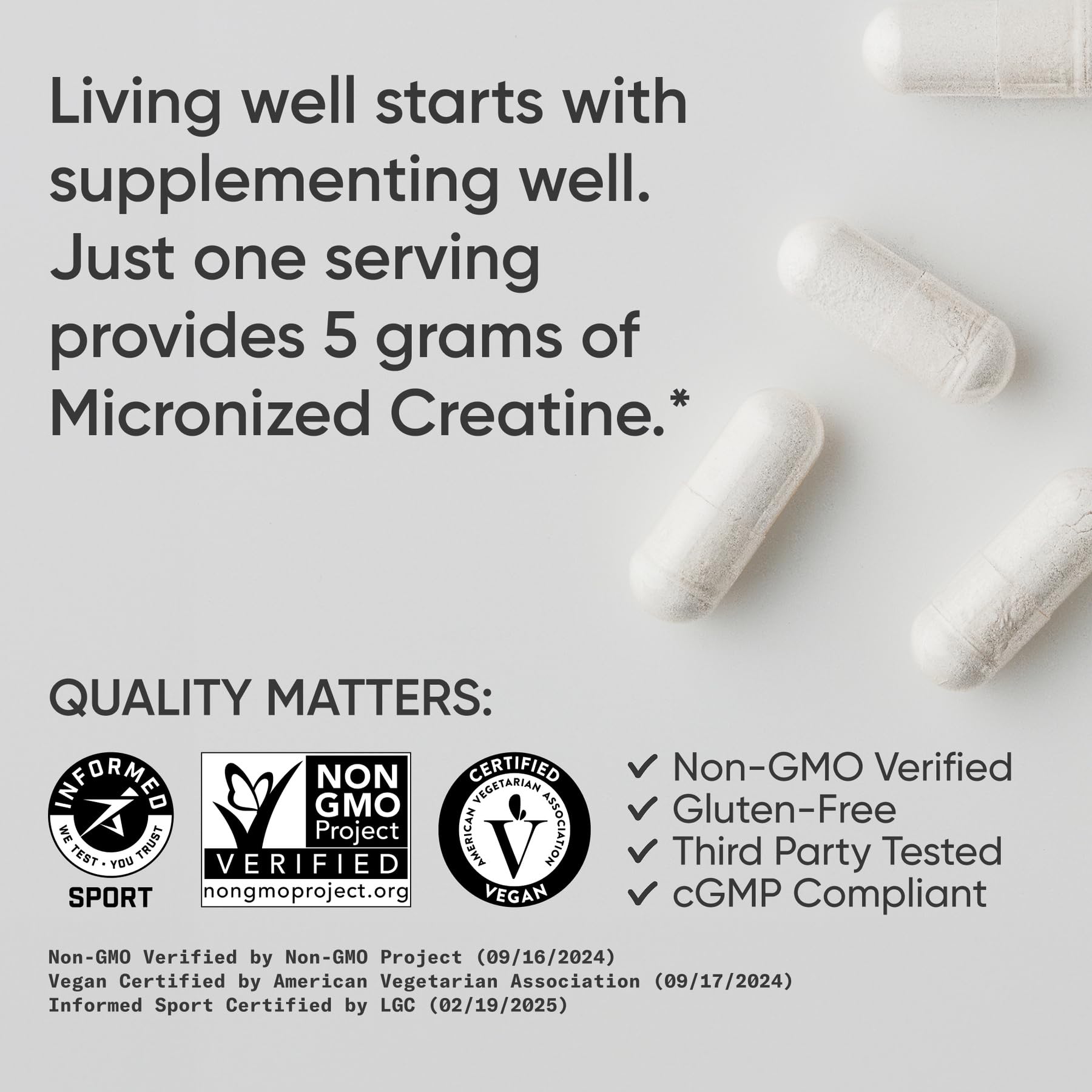 Creatine Monohydrate Capsules packaging