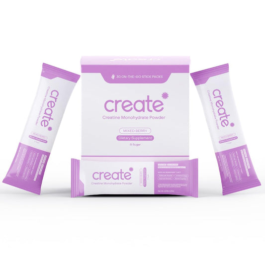 Creatine Monohydrate Creapure single-serve mixed berry packets in a 30-pack