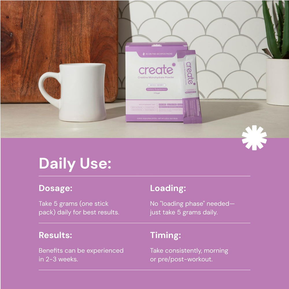 Lifestyle shot showing active use of creatine product