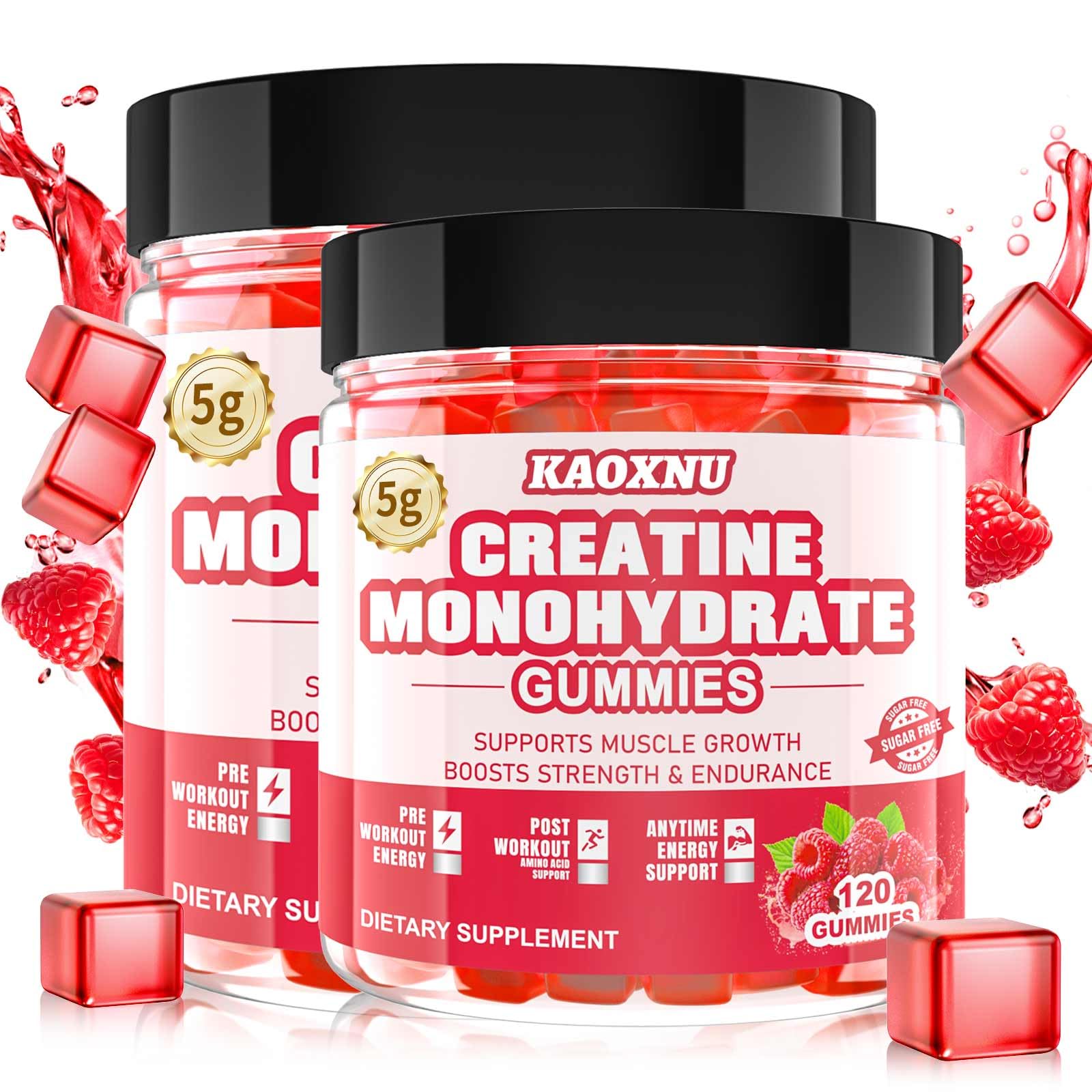 Two-pack Creatine Monohydrate Gummies bottle front view