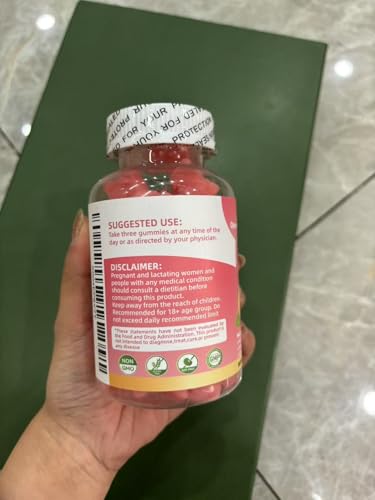 Close-up of peach-flavored gummies