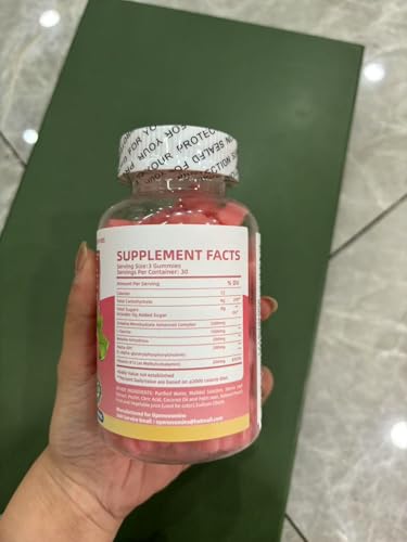 90 gummies per bottle label visible on bottle