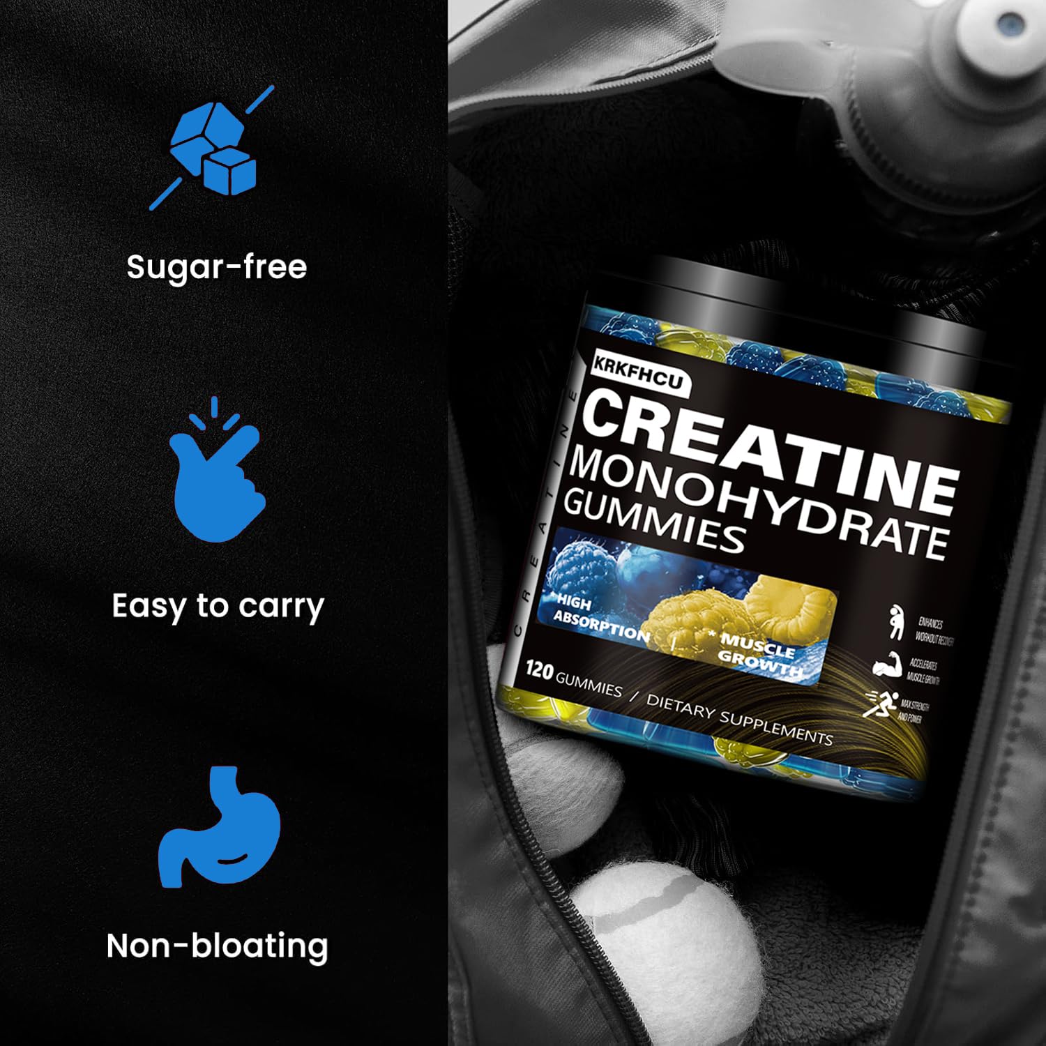 120-count bottle of Creatine Monohydrate Gummies