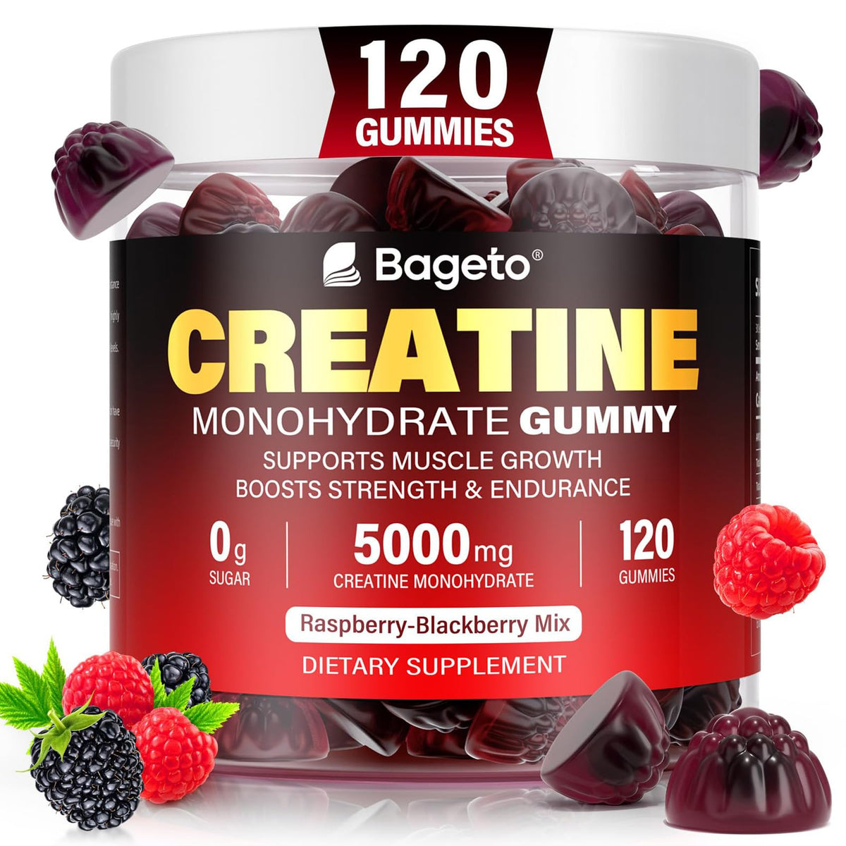 Creatine Monohydrate Gummies bottle – 120 count