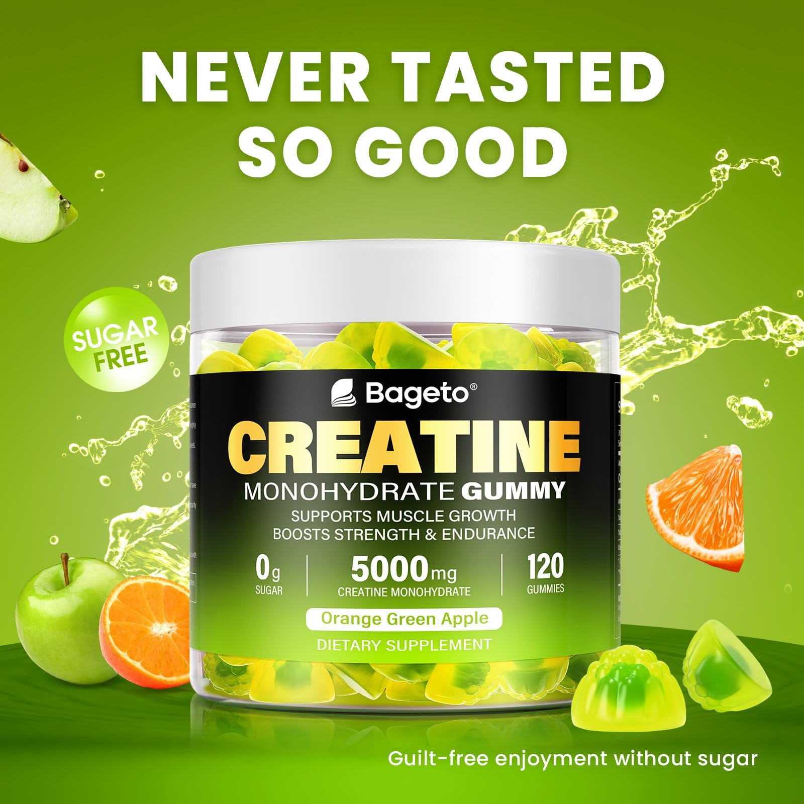 Nutrition facts panel for Creatine Monohydrate Gummies