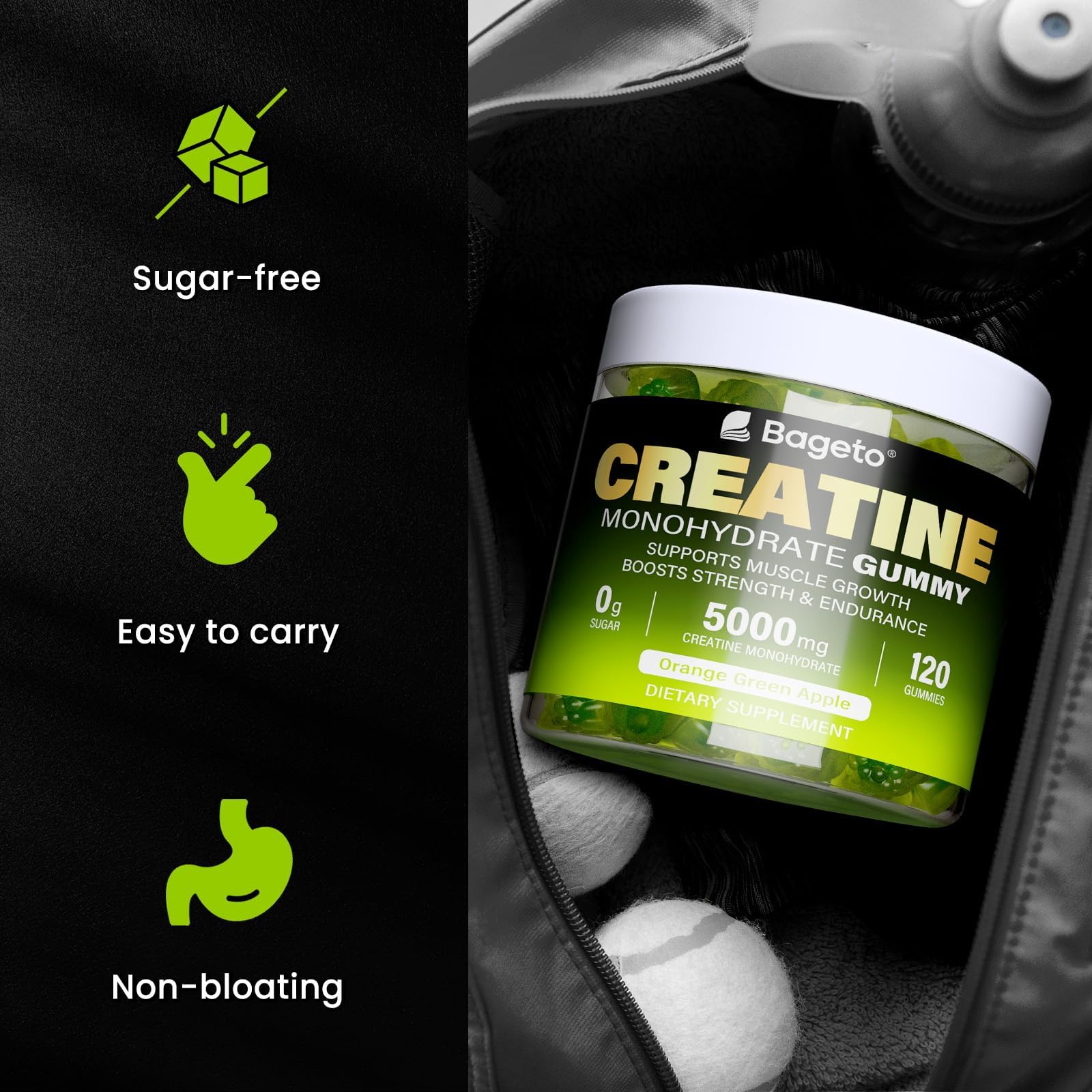 Serving size and directions for Creatine Monohydrate Gummies