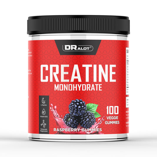 Dralot Creatine Monohydrate Gummies bottle – 100 count