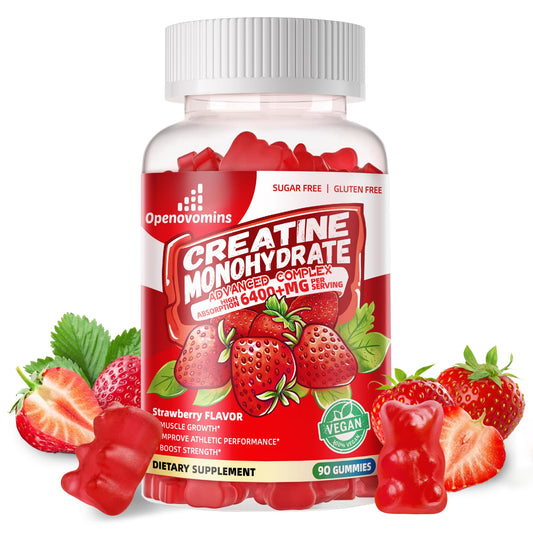 Creatine Monohydrate Gummies Complex bottle on white background