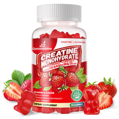 Creatine Monohydrate Gummies Complex bottle on white background
