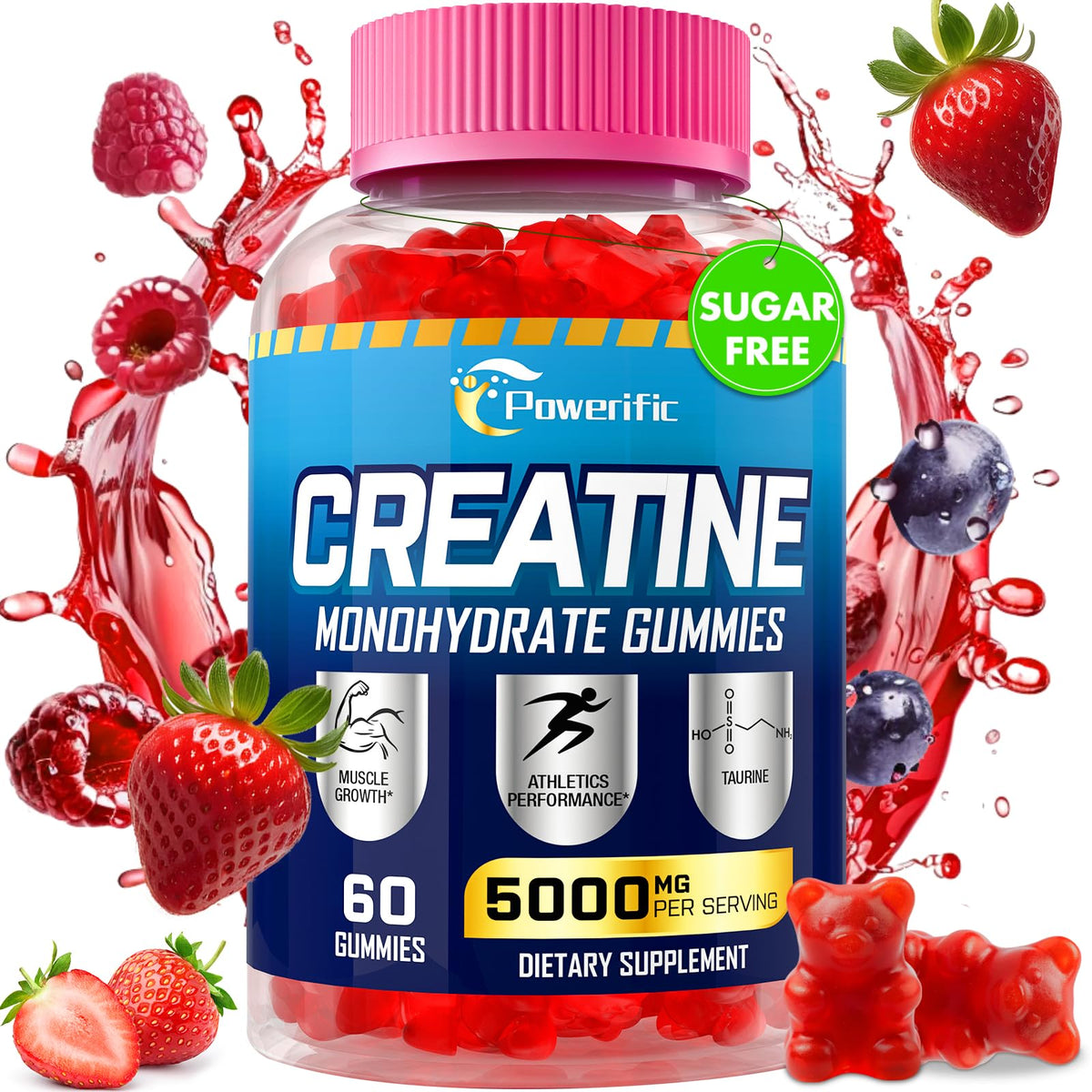 Creatine Monohydrate Gummies bottle front view