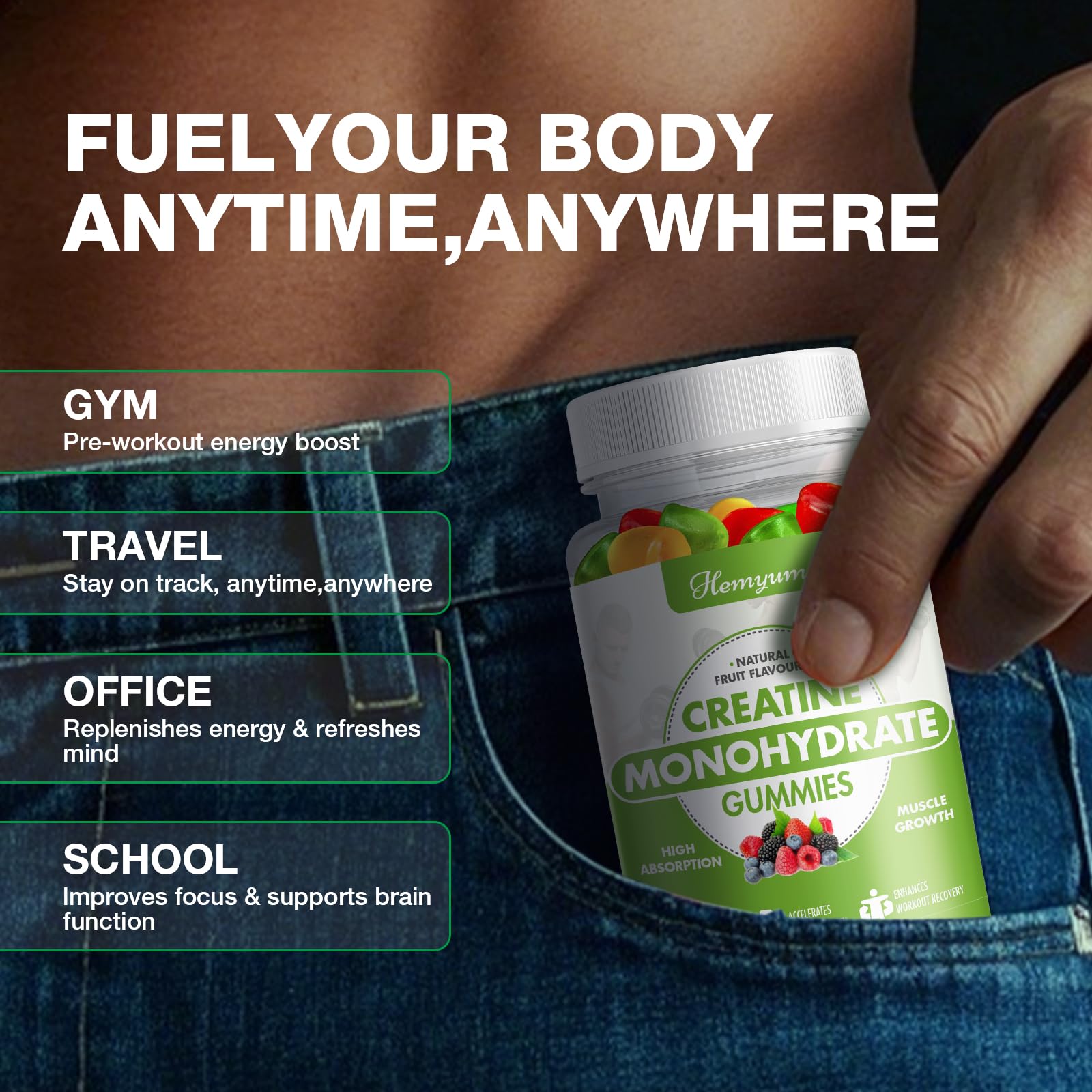 Serving showing 5 g creatine per serving