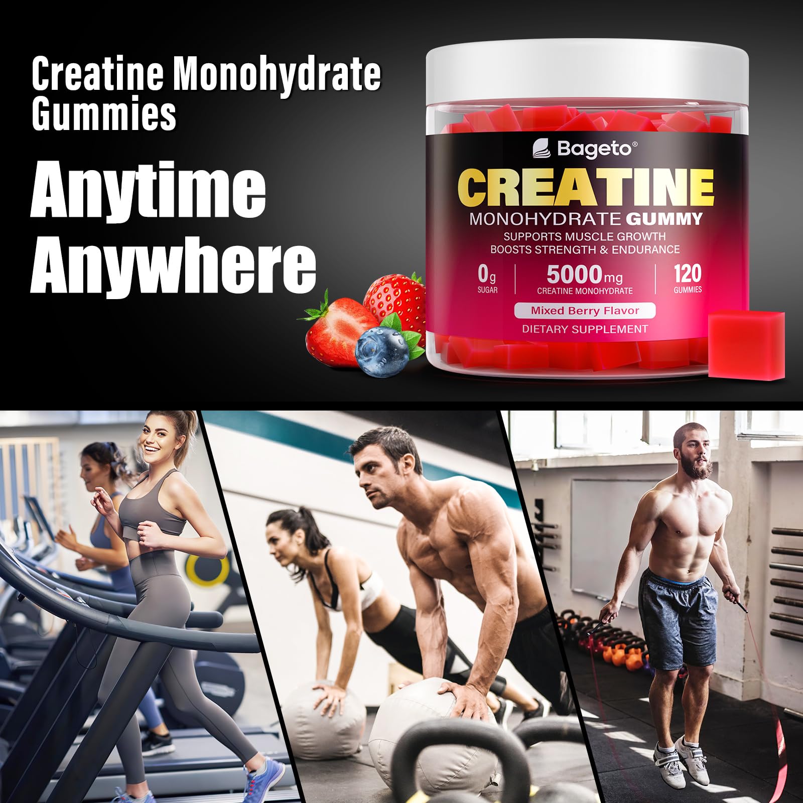 Gummies with measuring scale showing 4 gummies