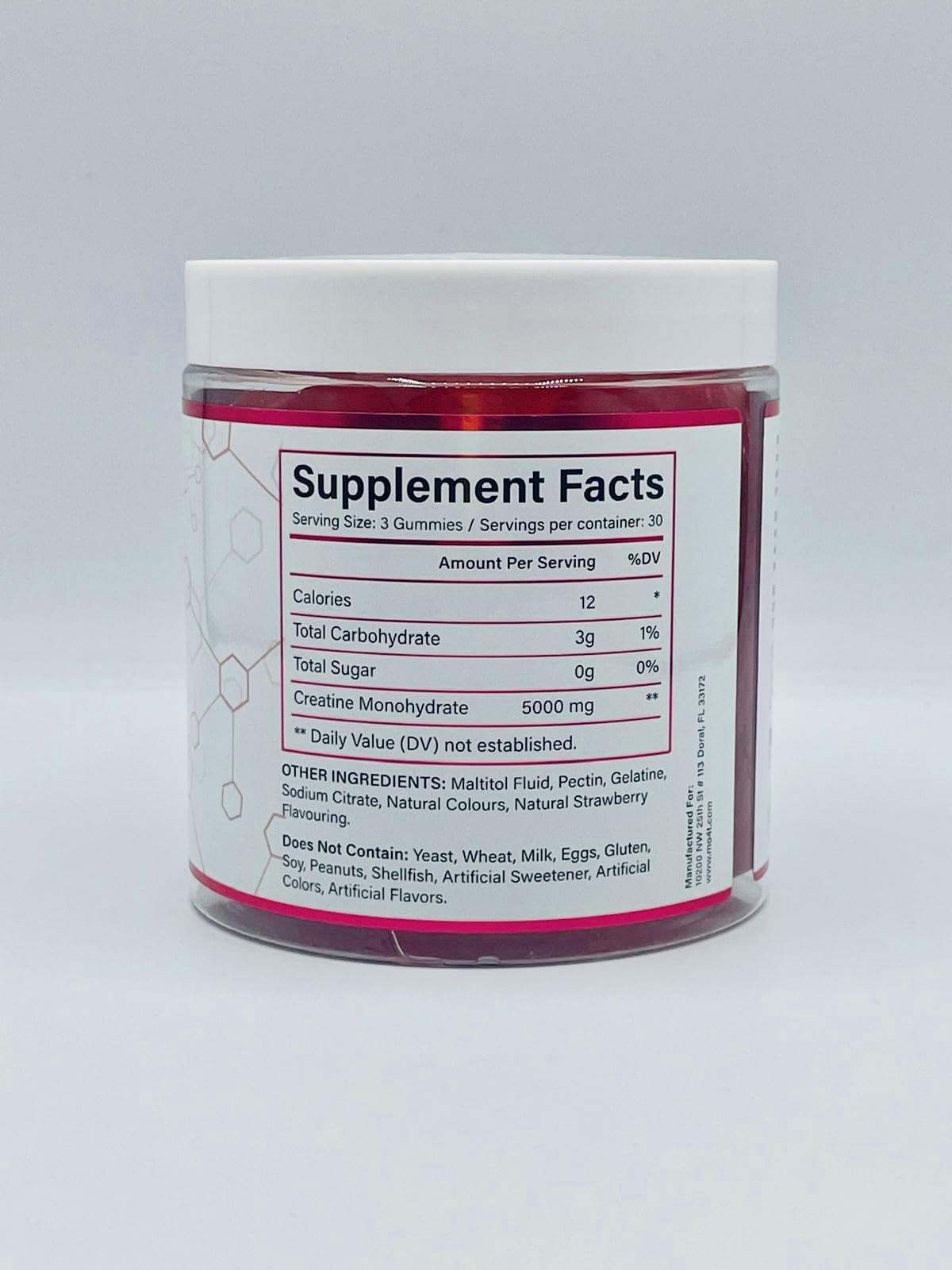 Branding and packaging of Creatine Monohydrate Gummies