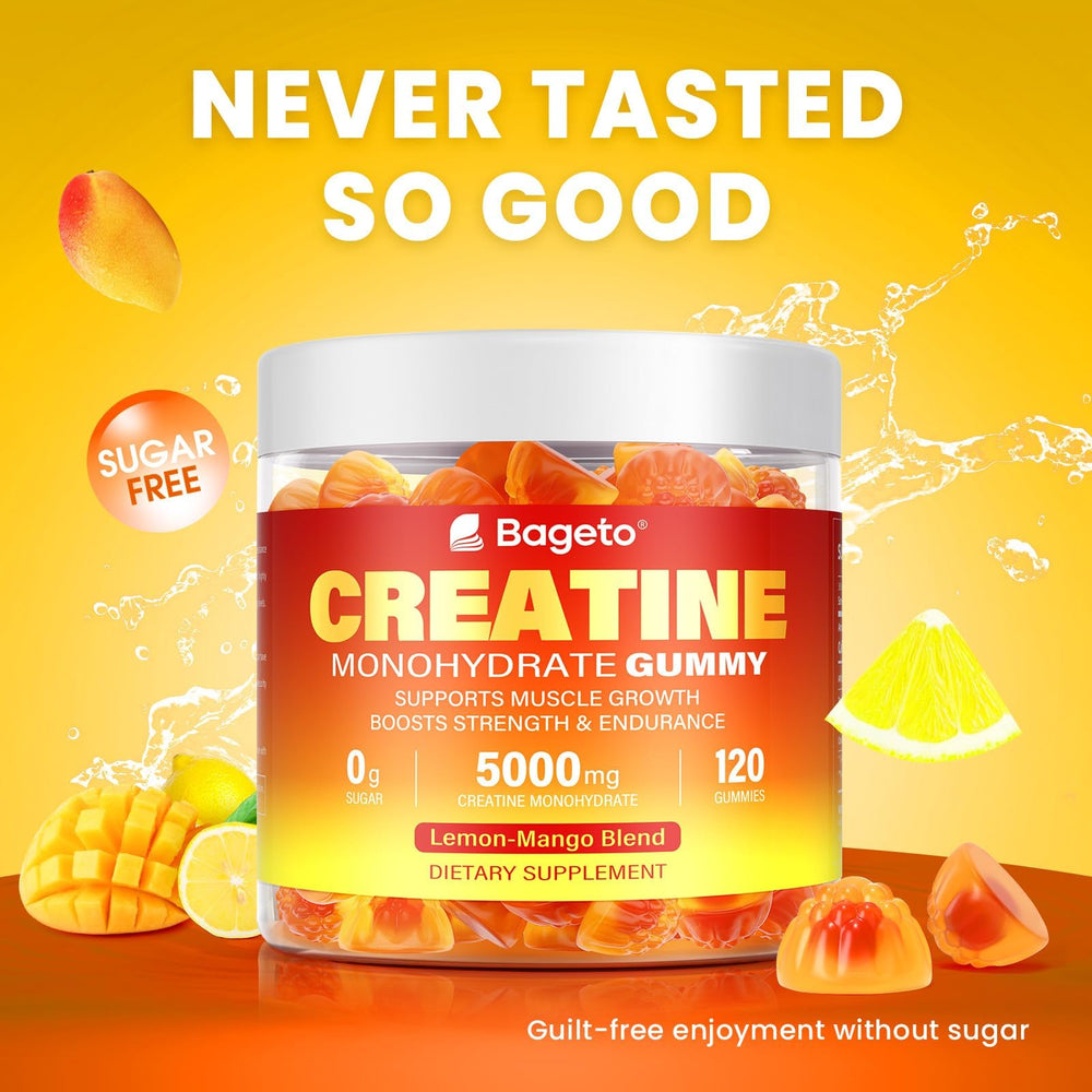 Serving suggestion: 4 gummies equal 5g creatine monohydrate