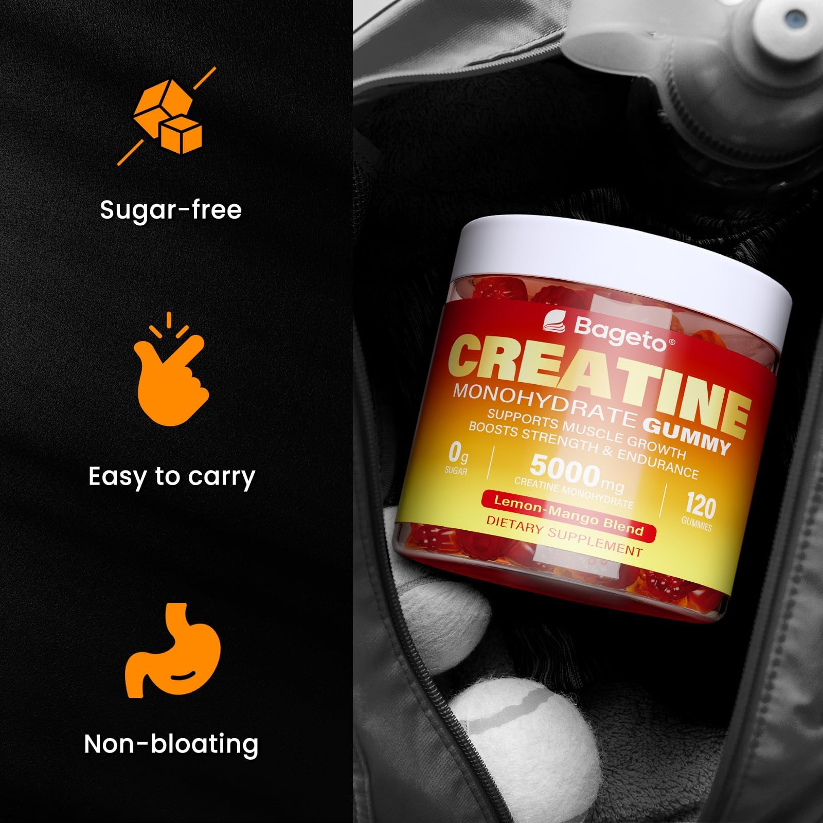 Sugar-free, vegan, gluten-free supplement icon