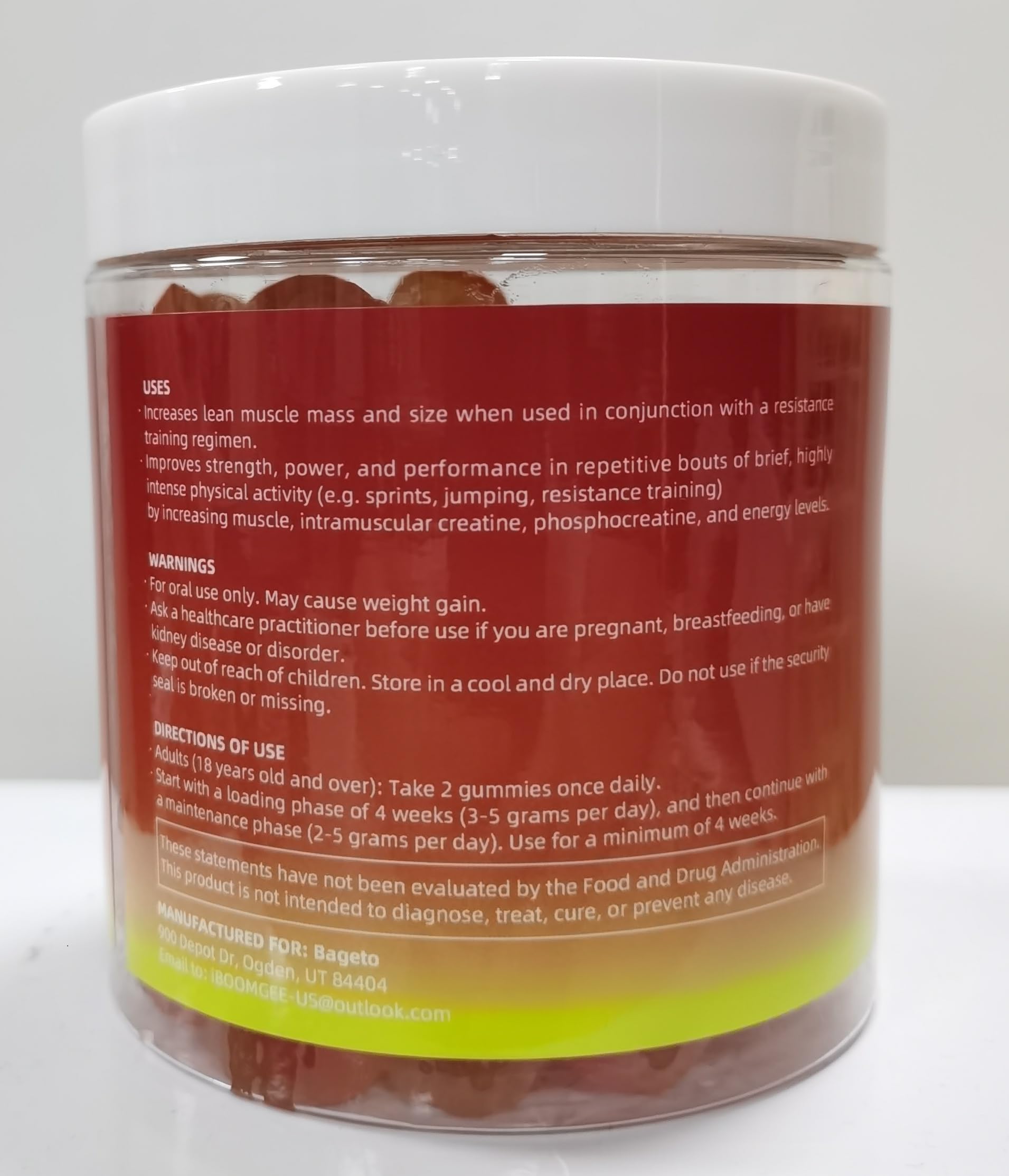 Nutrition facts and ingredients graphic