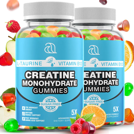 Bottle of Creatine Monohydrate Gummies 5g for men and women