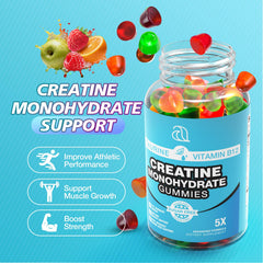 Active lifestyle scene with gummies and gym equipment