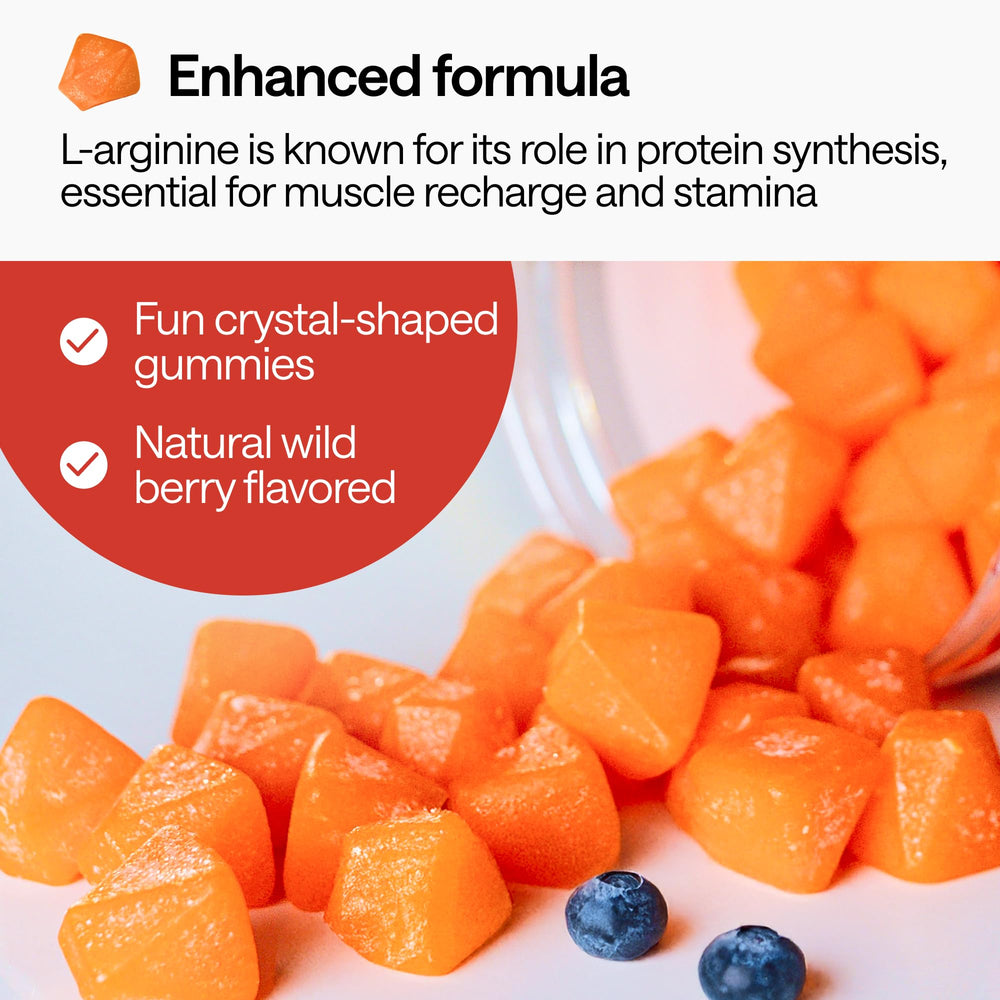 Fitness athlete taking a gummy before workout