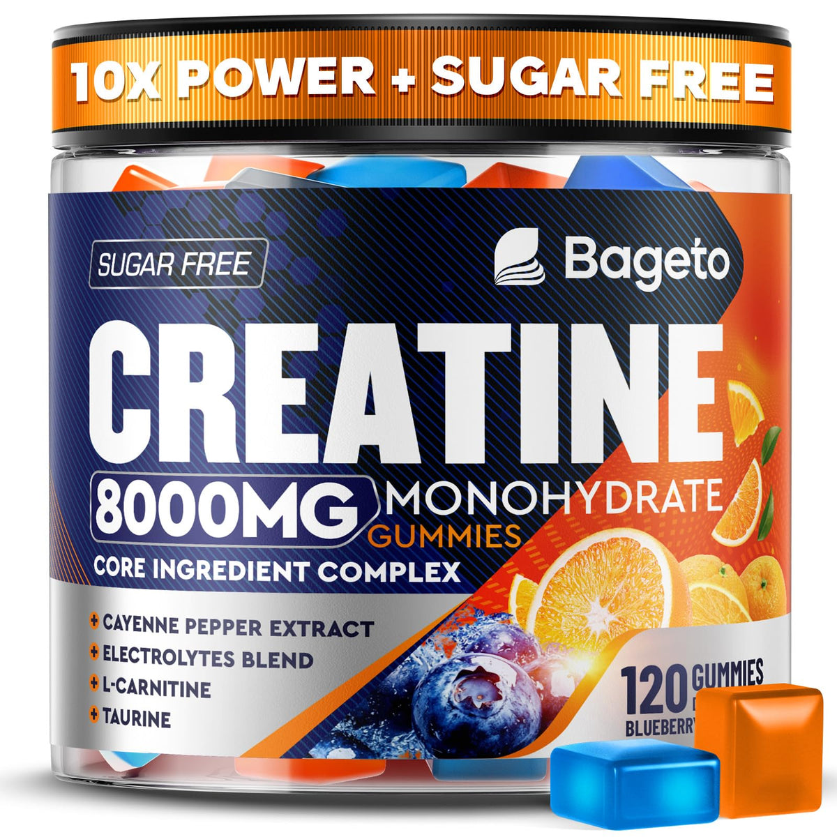 Bottle of Creatine Monohydrate Gummies Complex 8000mg