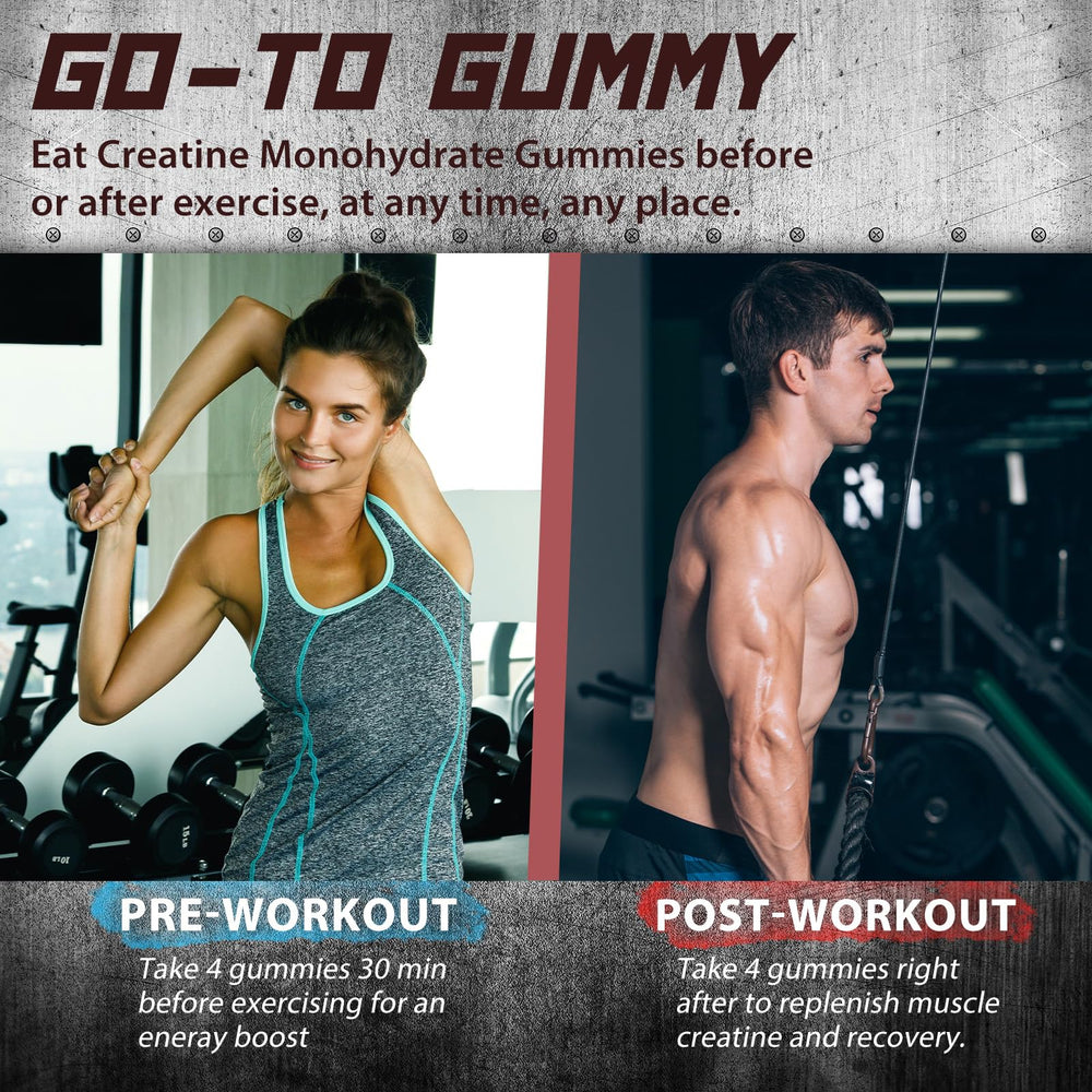 Gummies promoting muscle strength and recovery benefits