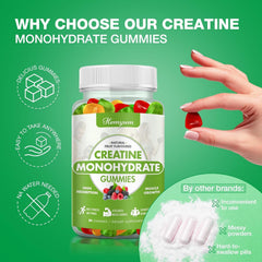 Male athlete taking Creatine Monohydrate Gummies after workout