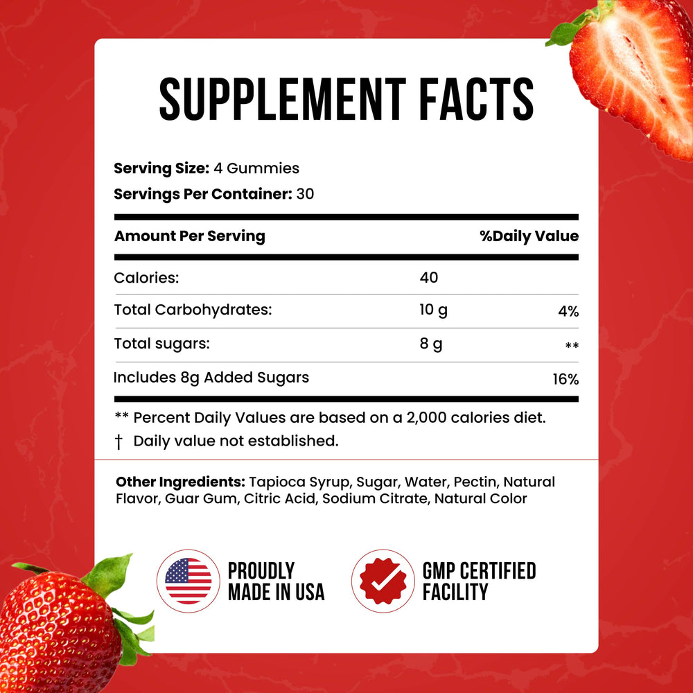 Benefits chart showing muscle, strength, recovery and cognitive health