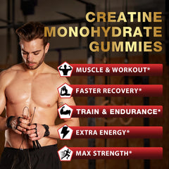 Nutrition facts panel for Creatine Monohydrate Gummies