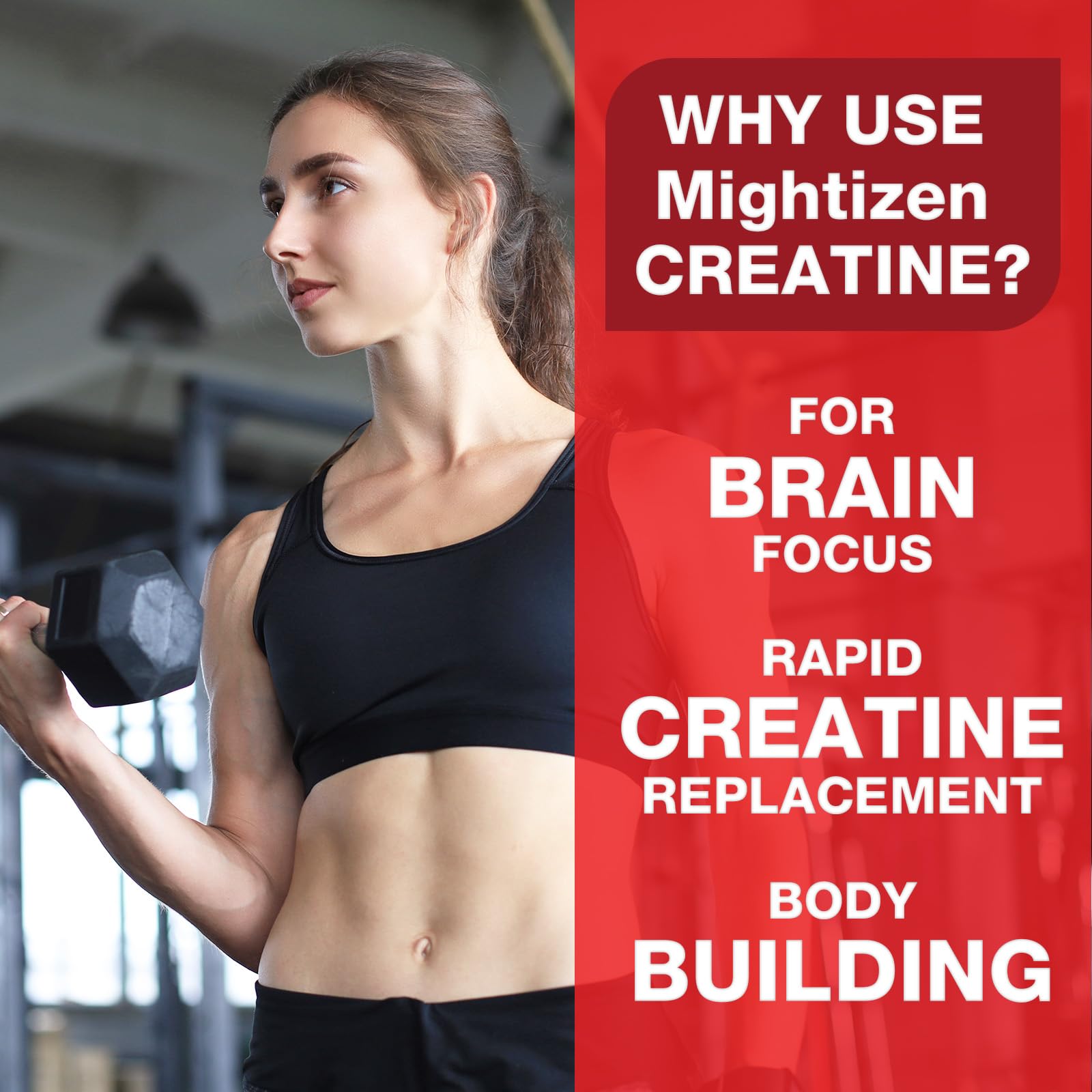Pre-workout scene with Creatine Monohydrate Gummies for gym users