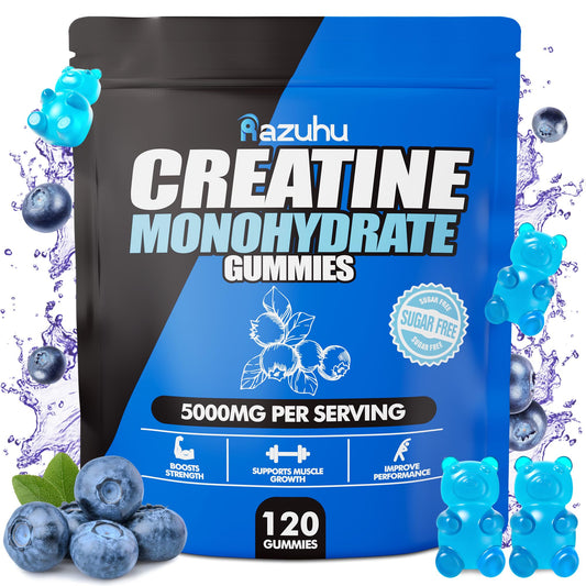 Creatine Monohydrate Gummies with blueberry flavor – 120 count