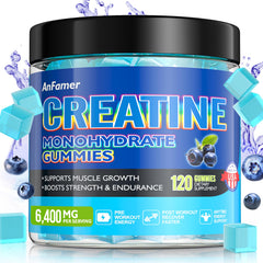 Creatine Monohydrate Gummies Blueberry 120-count bottle (hero image)